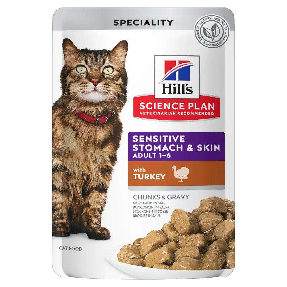 Hill's Adult Cat Food Turkey Gravy Pouches 85g pet product in Qatar
