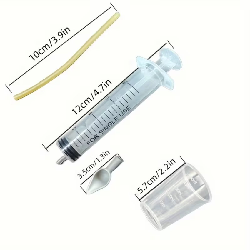 Bird Feeding Needle Syringe with Scale – Clear (4pcs Set)