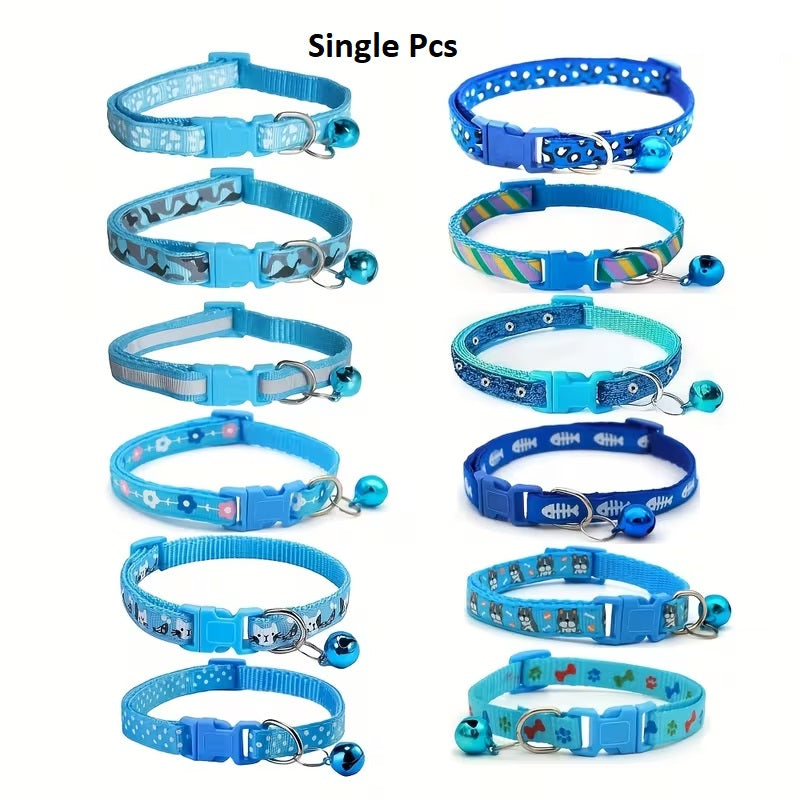 Cat Bell Collar Adjustable (Blue)