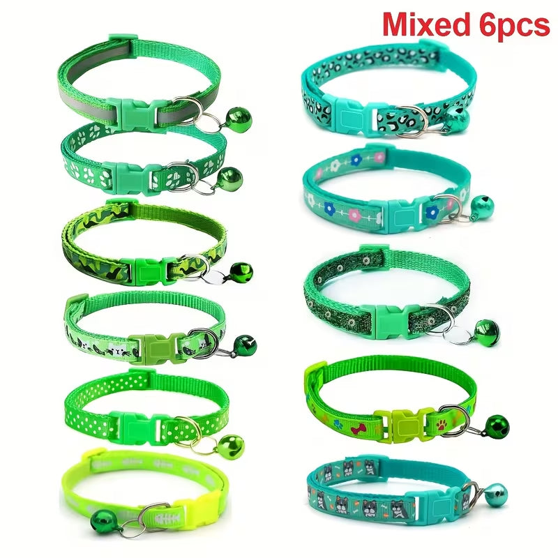 Cat Bell Collar Adjustable (Green)