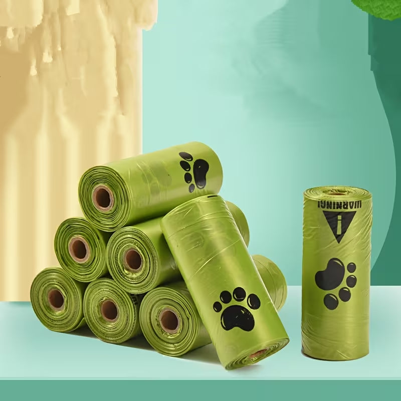 Dog Poop Bags Dogs & Cats Green X 5 Pcs pet product in Qatar