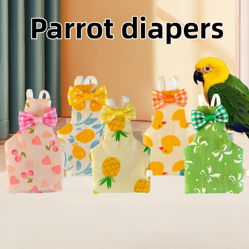 Reusable Bird Flight Suit Diaper (2Pcs) – Medium, Assorted Colors