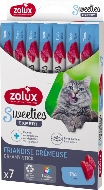 Zolux Sweeties Creamy Stick for Cats, Tuna, 7 pcs/box pet product in Qatar