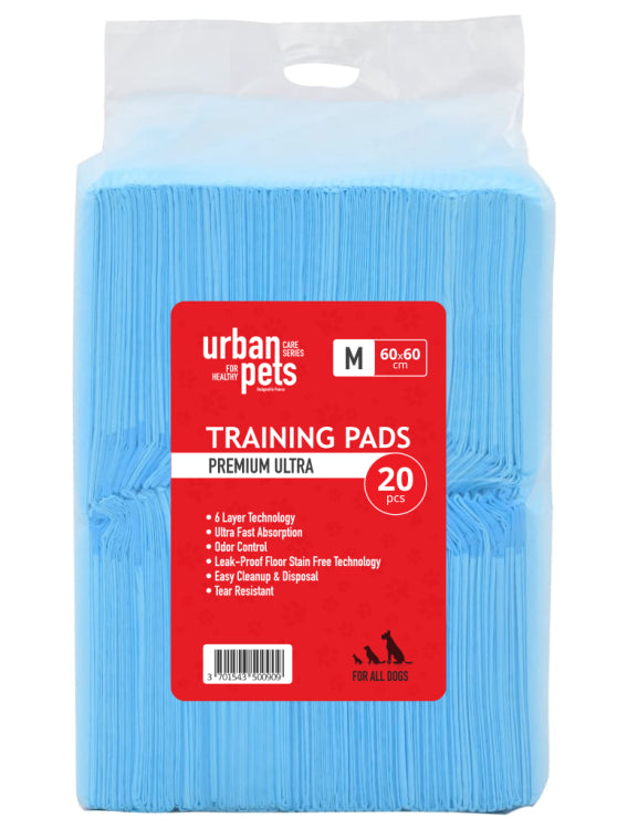 Urban Pets Premium Puppy Pads Blue 60x60cm - 20pcs pet product in Qatar