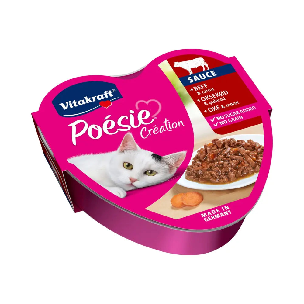 Vitakraft Poesie + Beef & Carrots Cat Wet Food 85g pet product in Qatar