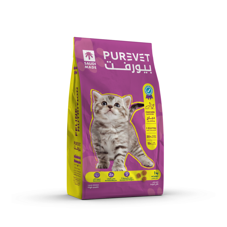 Purevet Kitten Dry Food 1kg pet product in Qatar