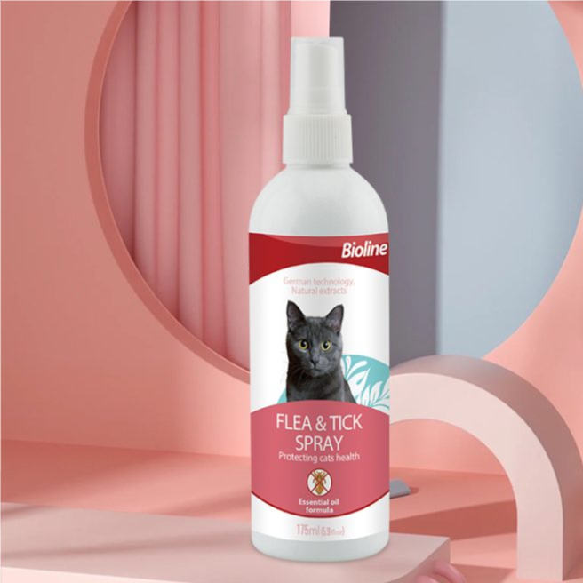 Bioline Flea and Tick Spray for Cats pet product in Qatar