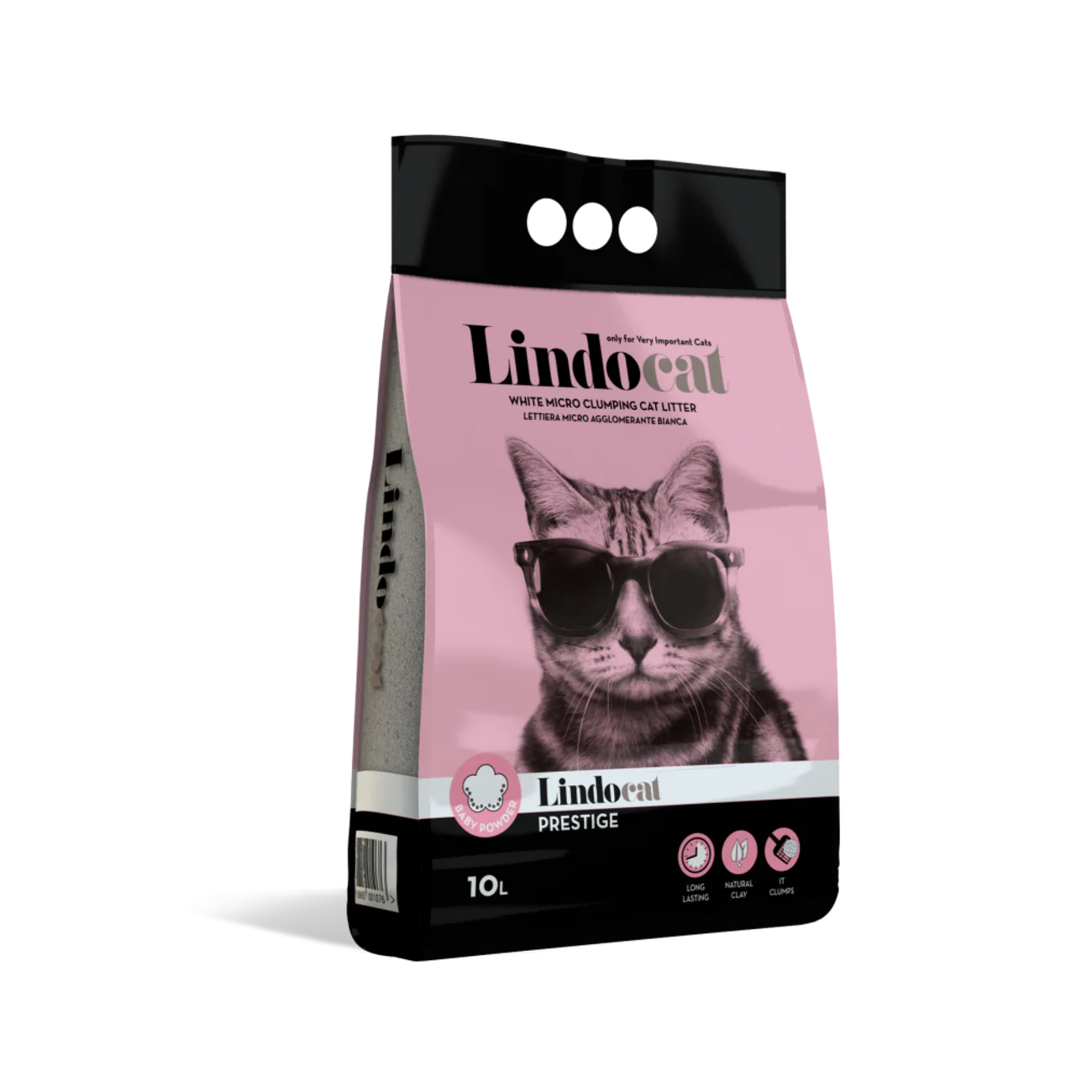 LindoCat White Bentonite Prestige Baby Powder 10L pet product in Qatar