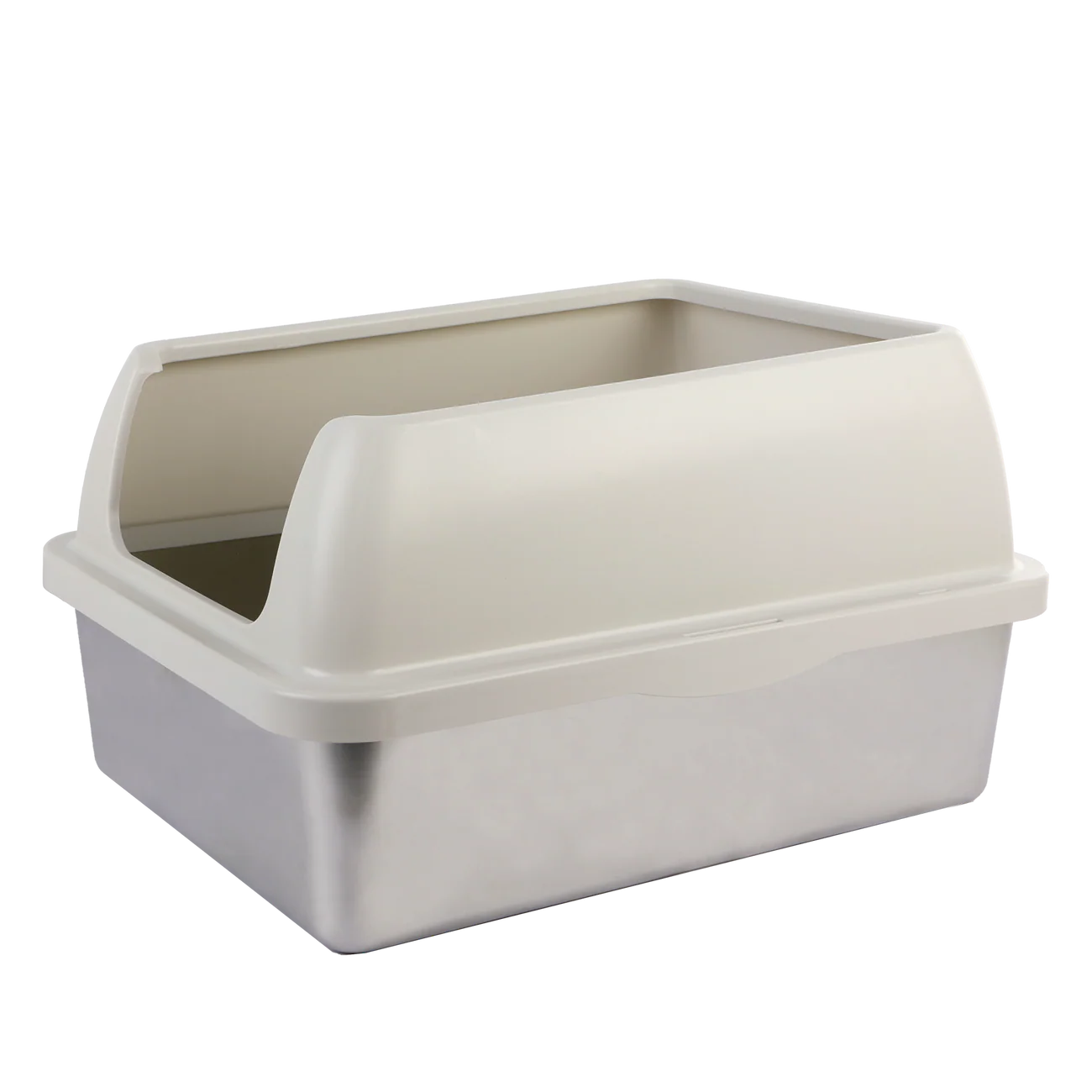 Go Fresh Enclosed Stainless Steel Cat Litter Box pet product in Qatar