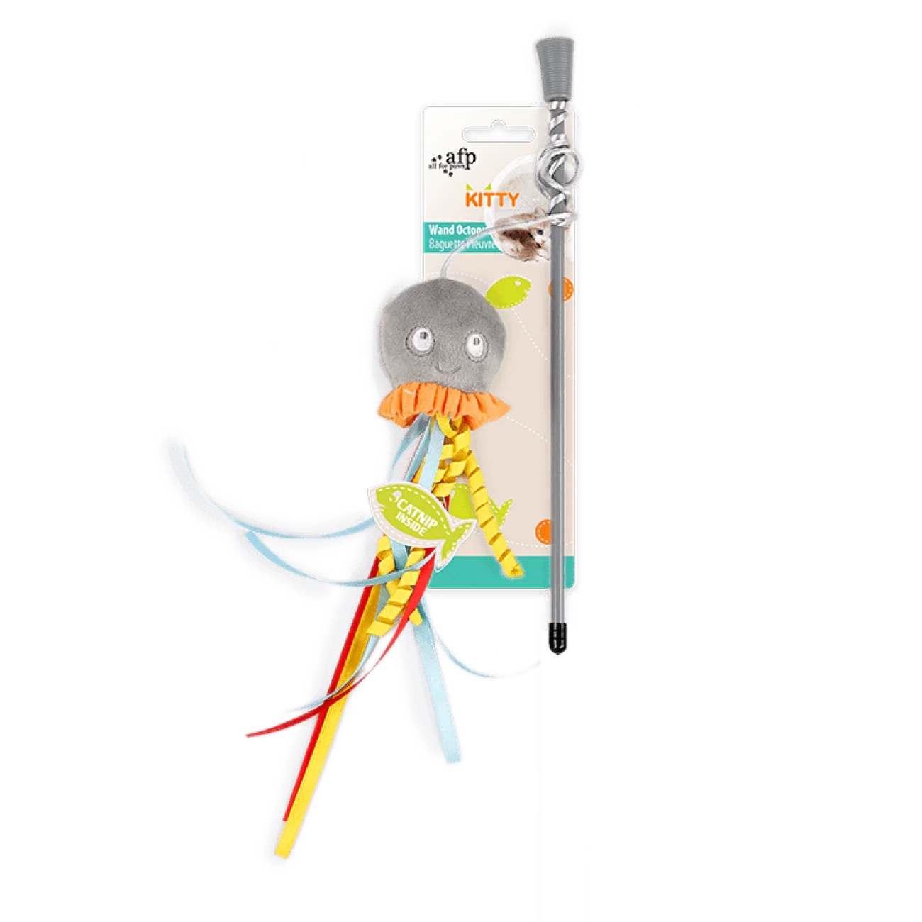 AFP Kitty Wand Octopus Grey Cat & Dog Toy pet product in Qatar