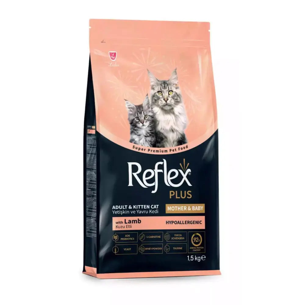 Reflex Plus Mother & Baby Lamb Cat Dry Food 1.5Kg pet product in Qatar