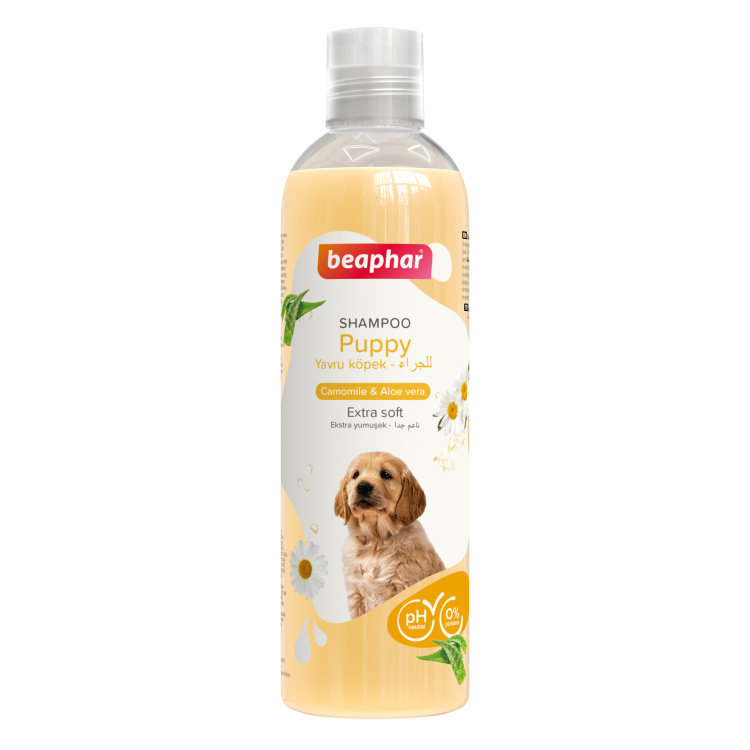 Beaphar Puppy Shampoo Chamomile & Aloe Vera 250 ml pet product in Qatar