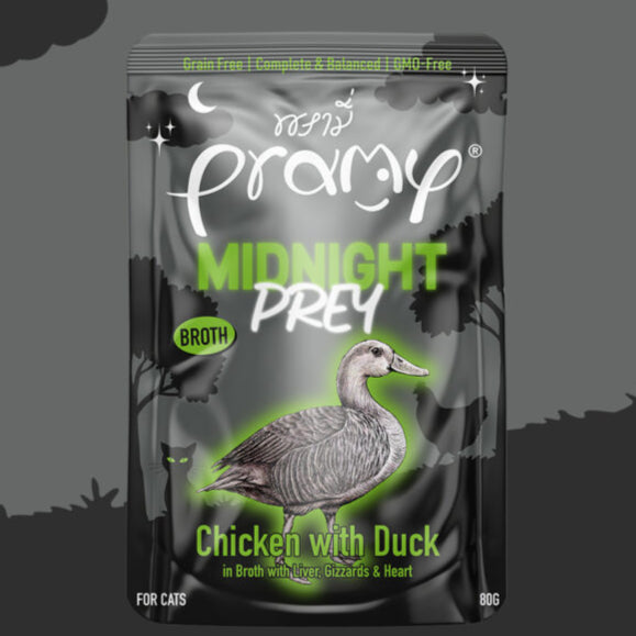 Pramy, Midnight Prey Chicken - Duck in Broth - Cat Wet Food 80g pet product in Qatar