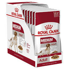 Royal Canin Medium Adult Wet Food Pouches 140g x 10 pet product in Qatar