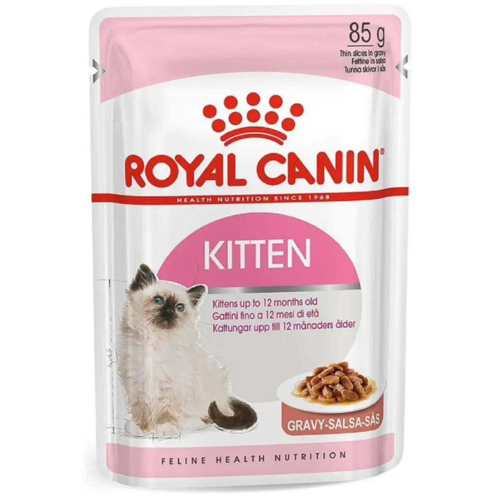 Royal Canin Kitten Gravy Cat Wet Food Pouches 85g pet product in Qatar