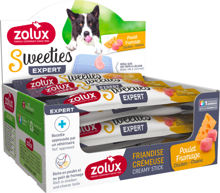 Zolux Sweeties Chicken Cheese Creamy Dog Treat - 48 pcs Pack pet product in Qatar