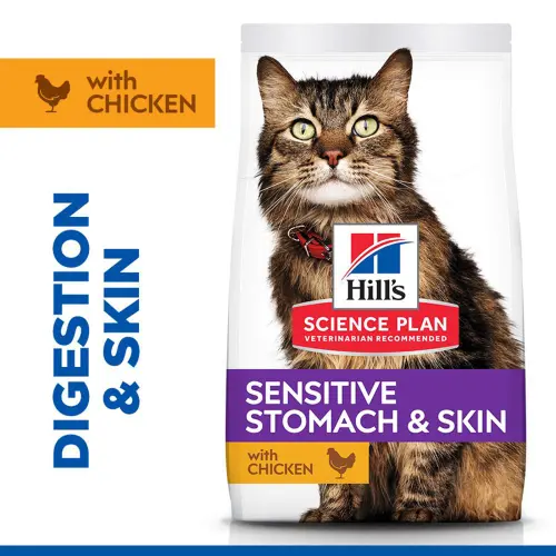 Hills Sensitive Stomach & Skin Cat Chicken 1.5kg