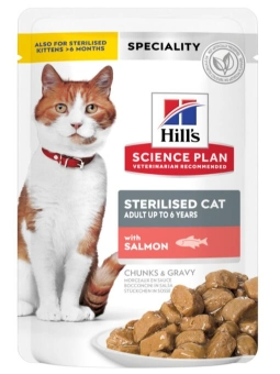 Hills Sterilised Cat Salmon Gravy 85g