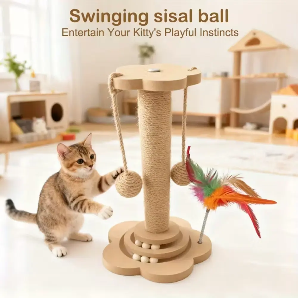 Interactive Cat Scratching Tower