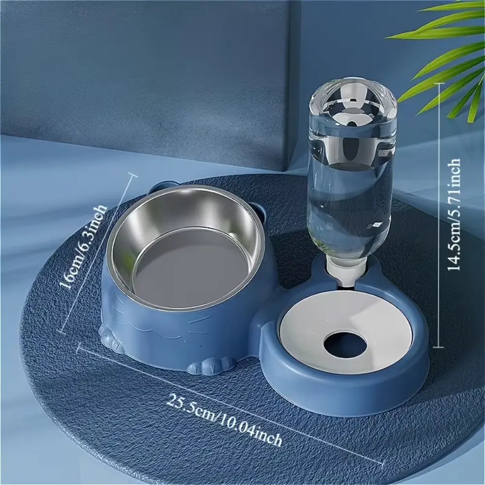 Stainless Steel Pet & Water Bowl Blu by General — Pet Accessories — Pet Glow Qatar