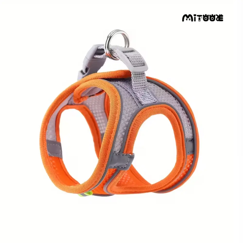 Mesh No Pull Pet Harness Tangerine S by General — Pet Accessories — Pet Glow Qatar