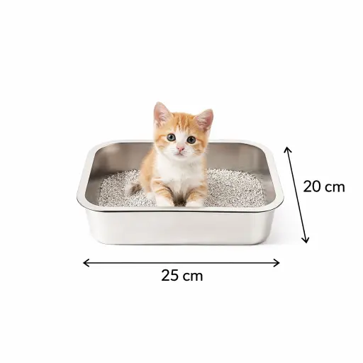 Stainless Steel Cat Litter Box Lid 36cm by General — Cat Litter & Hygiene — Pet Glow Qatar