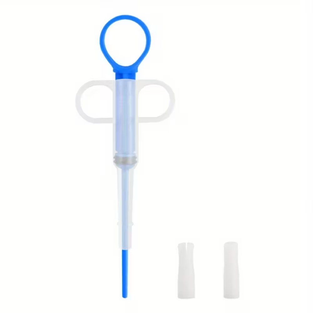 Pet Pill Feeder Syringe Silicone Blu