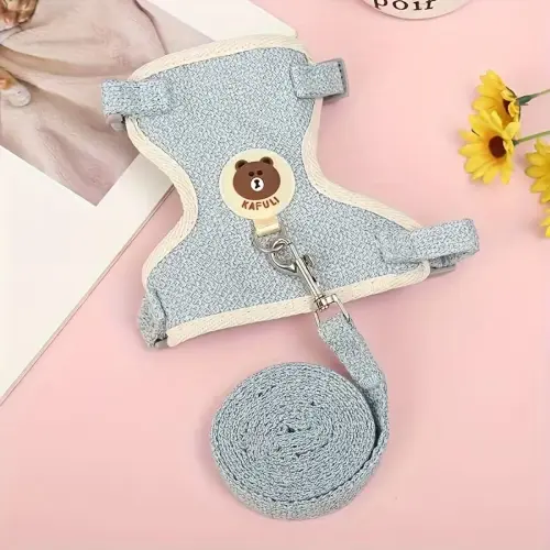 Cat Harness & Leash Blu S