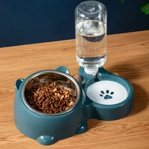 Cat Feeder & Water Dispenser Blu