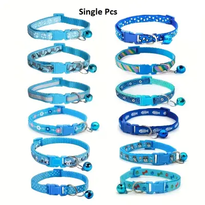 Cat Bell Collar Blu