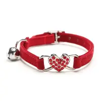 Heart Bell Cat Collar Red