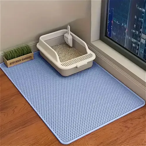 Cat Litter Mat Bg Blu