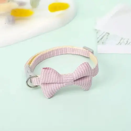 Plaid Cat Collar Bow Tie Yl