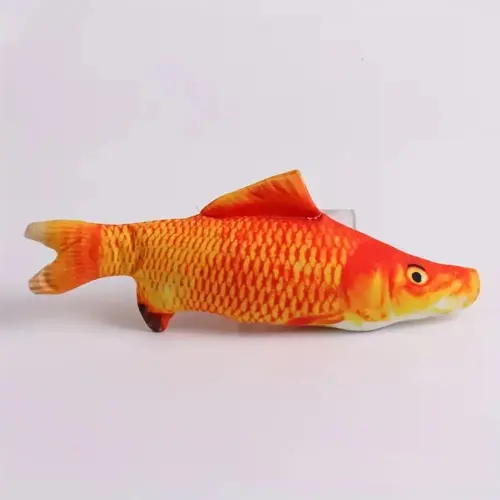 Fish Plush Cat Teaser Toy Blu by General — Fish Food — Pet Glow Qatar