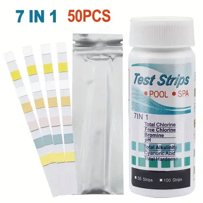 Water Quality Test Strips Pool White 50 Strips by General — Pet Accessories — Pet Glow Qatar