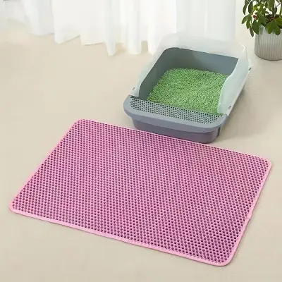Cat Litter Mat Cats Pink 55×75cm