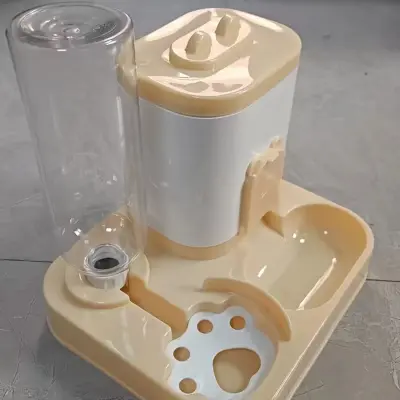 Cat Double Bowl Feeder & Water Dispenser