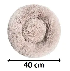 Soft Round Bed Kitten S cat & puppy Cream 40cm by General — Pet Bedding — Pet Glow Qatar