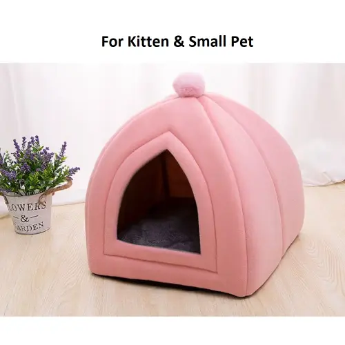 S Pet House Bed Kitten or S Pet S size Pink soft material