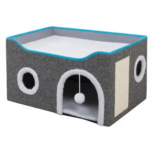 Cat Bed Blu 60cm X 40cm x 34cm