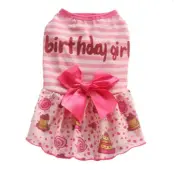 Cat Birthday Dress Cake Print M L Size