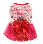 Cat Birthday Dress Cake Print Medium - Medium Size