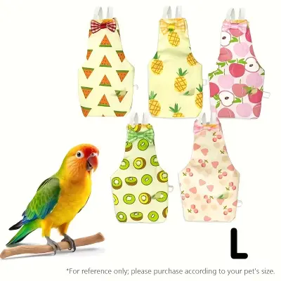 Parrot Diaper Set 5pcs L Fruits Harness Suit