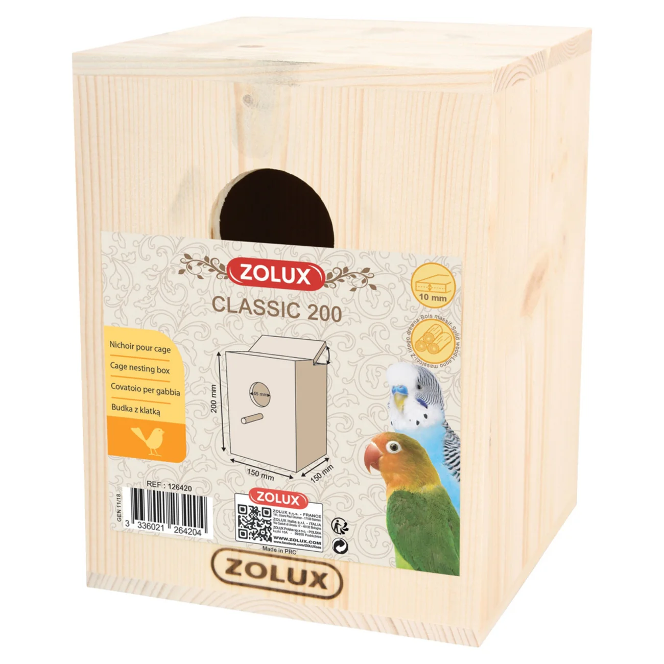Zolux Nesting Box Classic 200 by Zolux — Pet Bedding — Pet Glow Qatar