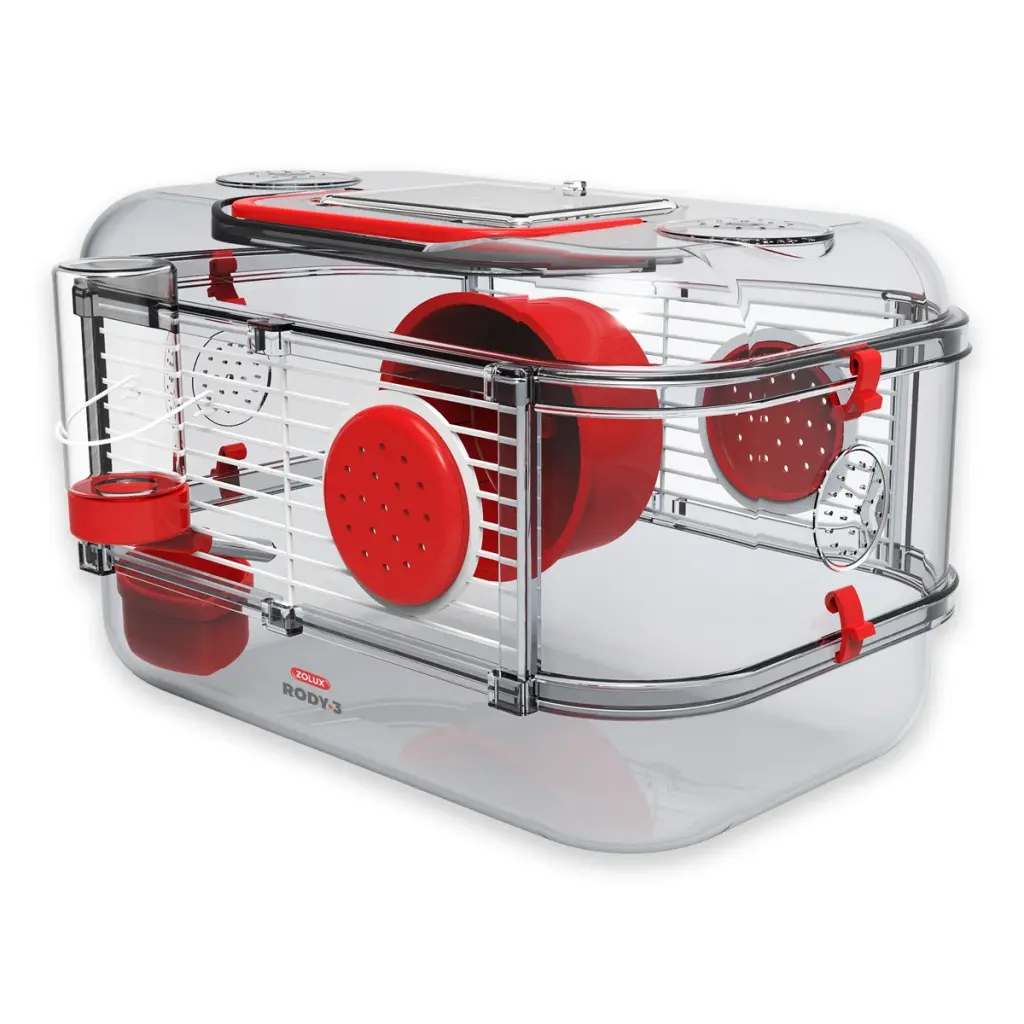 Zolux Rody 3 Mini Rodent Cage Red (Hamster Cage)