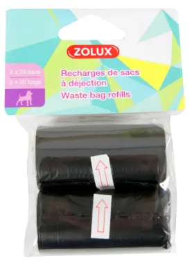 Zolux Pet Waste Bag Refill 2 x 20 Bags by Zolux — Pet Carriers — Pet Glow Qatar