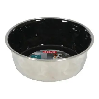 Zolux Diamonds Stainless Non-Slip Dog Bowls Black, 1.15 L by Zolux — Pet Accessories — Pet Glow Qatar