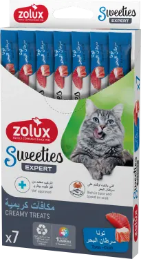 Zolux Sweeties Tuna Crab Creamy Stick Cat Treat 7pcs