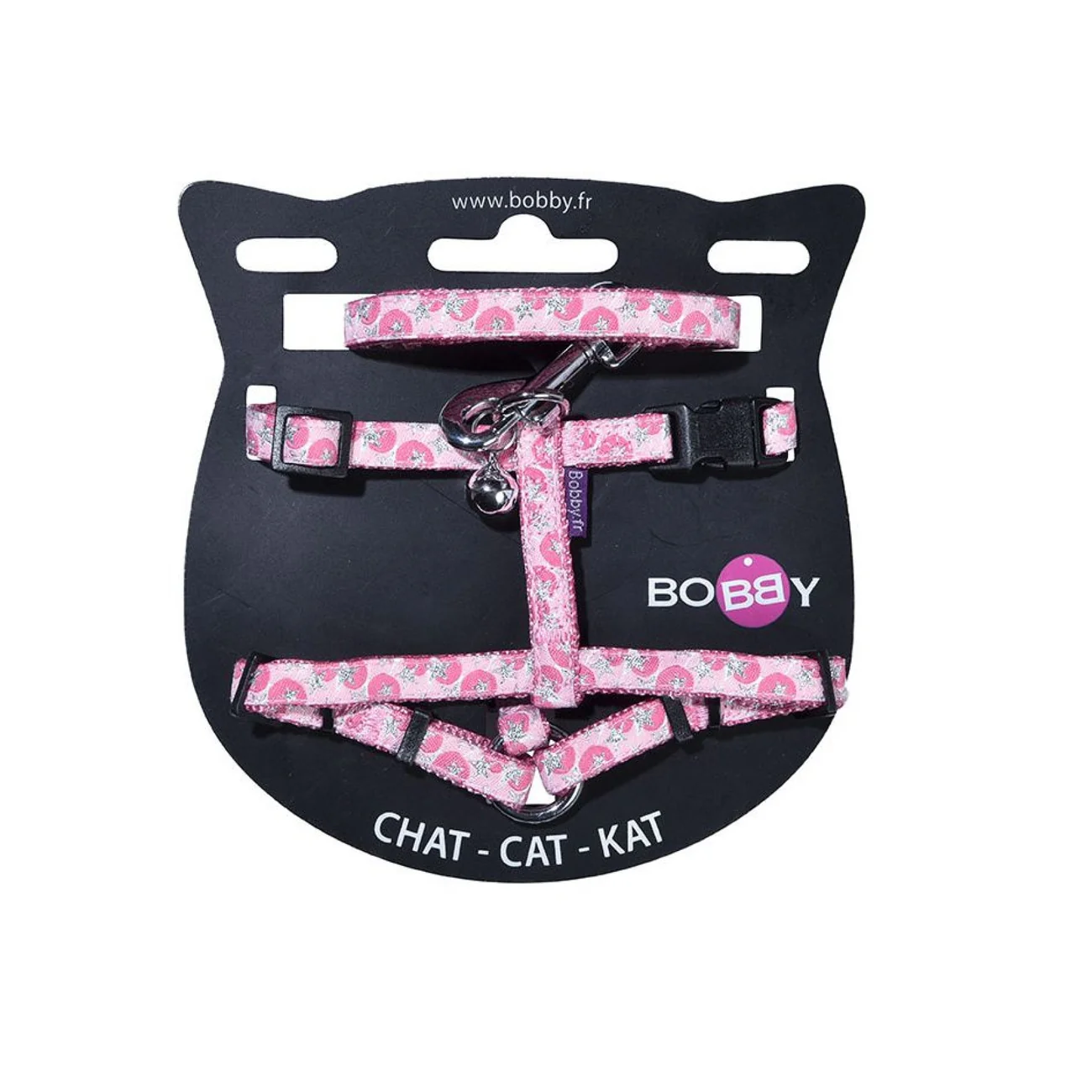Bobby Confetti Cat Harness & Lead - Pink - XS Size