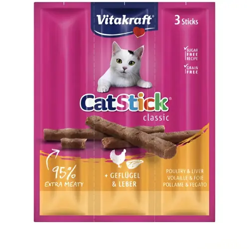 Vitakraft Stick Poultry & Liver Cat Wet Food 18g
